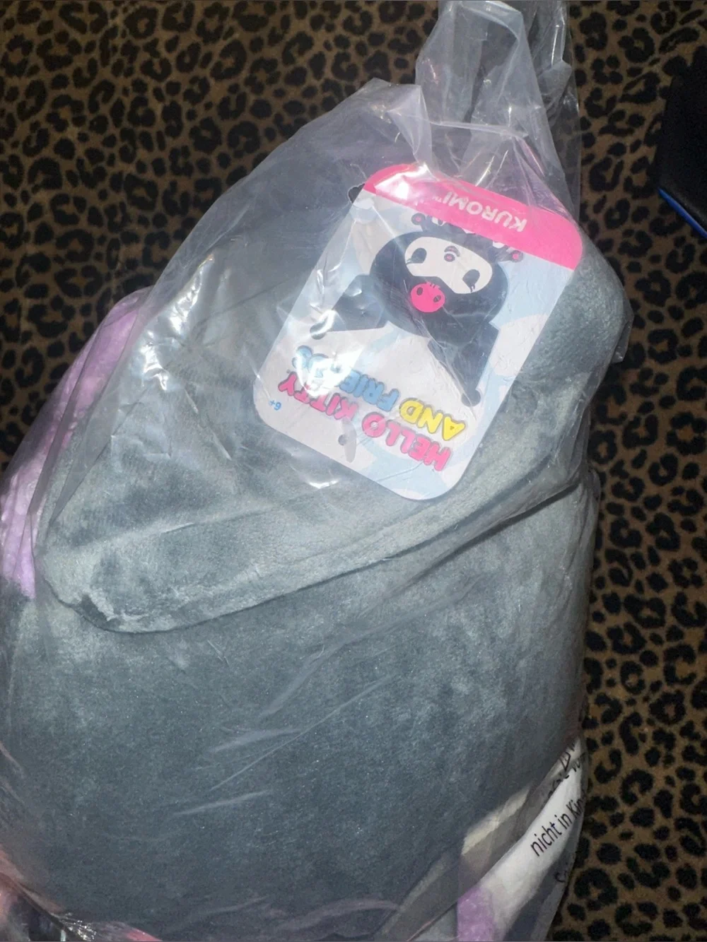 Supersized 18 Inch Kuromi Sleeping Plush Toy